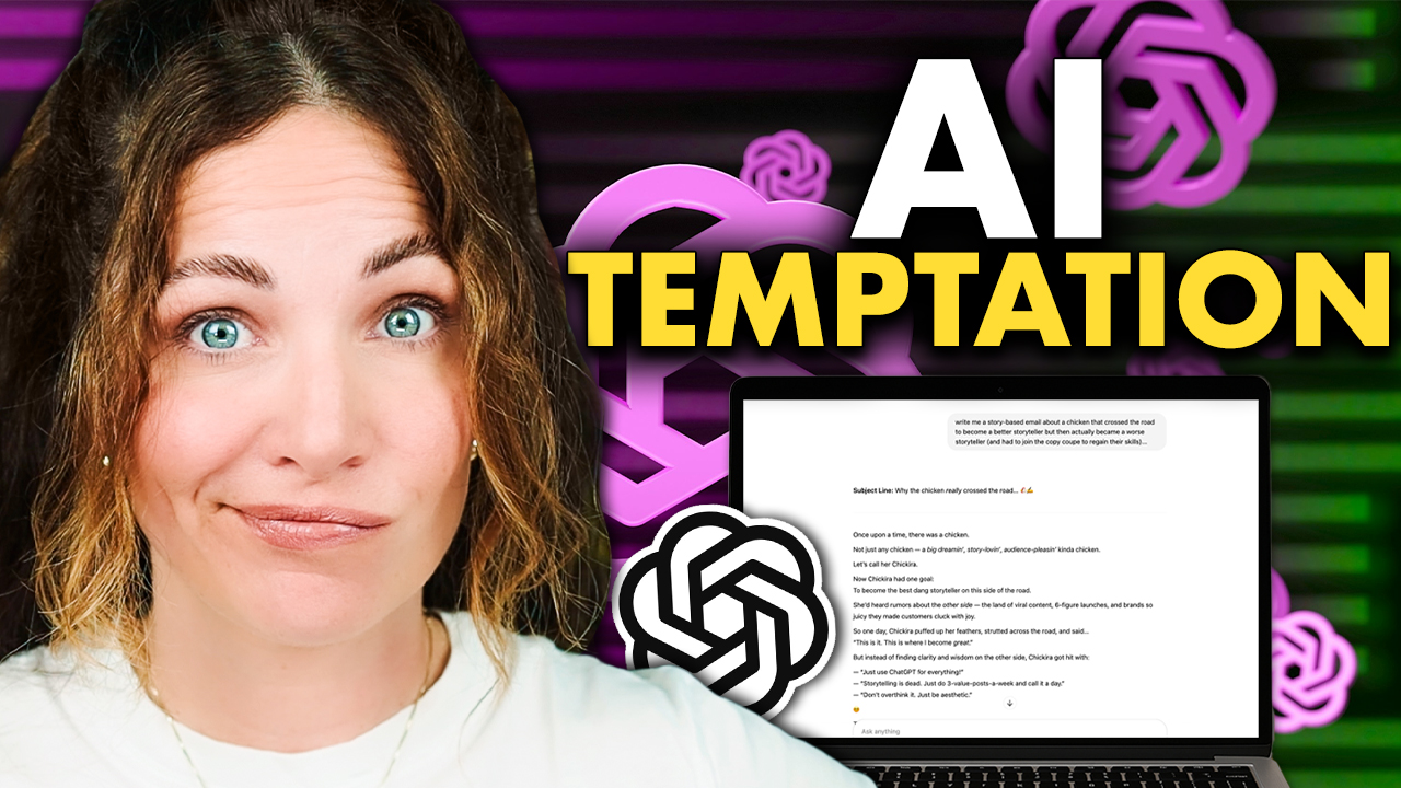 best chatgpt prompts blog post cover with woman smirking