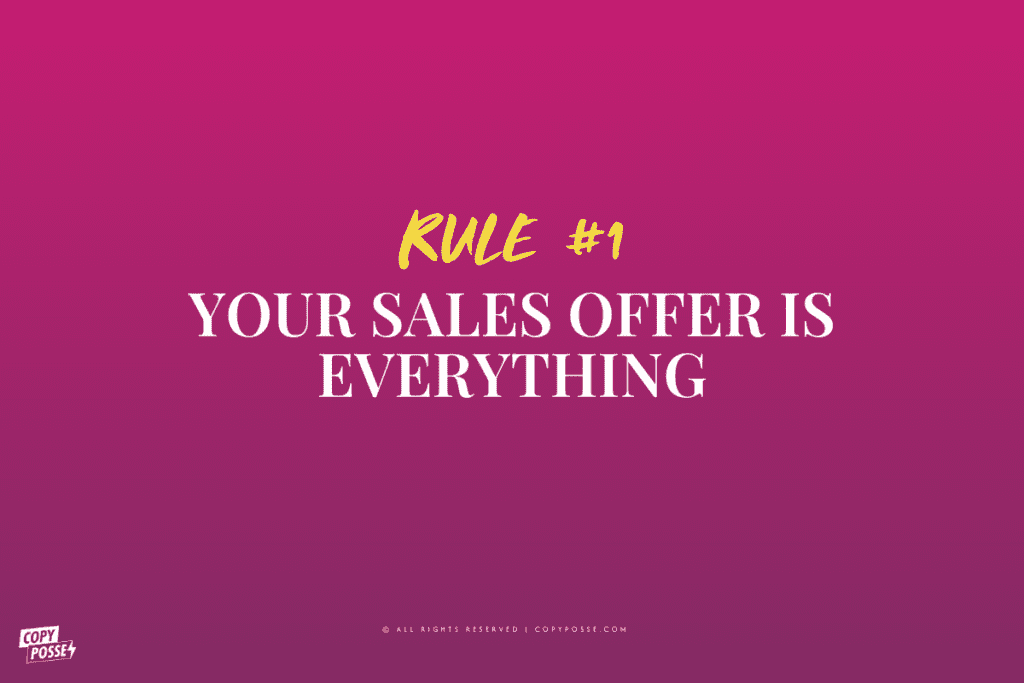 rule 1 sales offer graphic