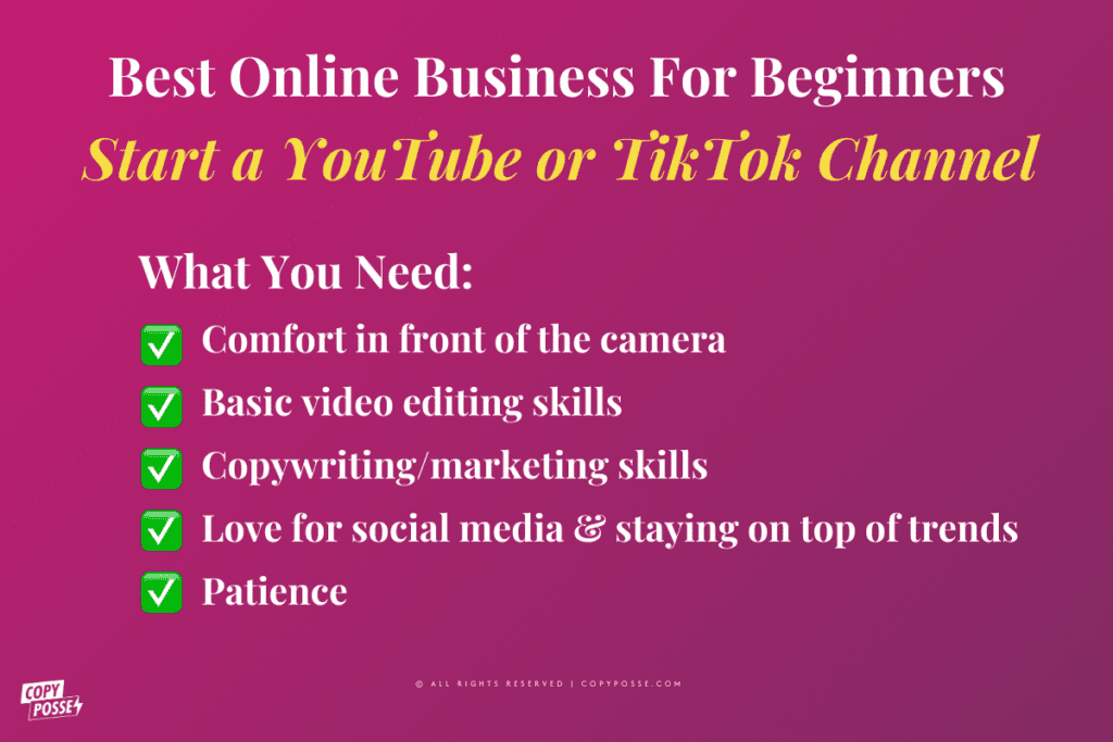 starting a youtube channel what you need graphic