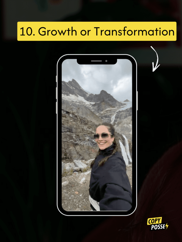 best instagram reels ideas graphic with woman on mountain