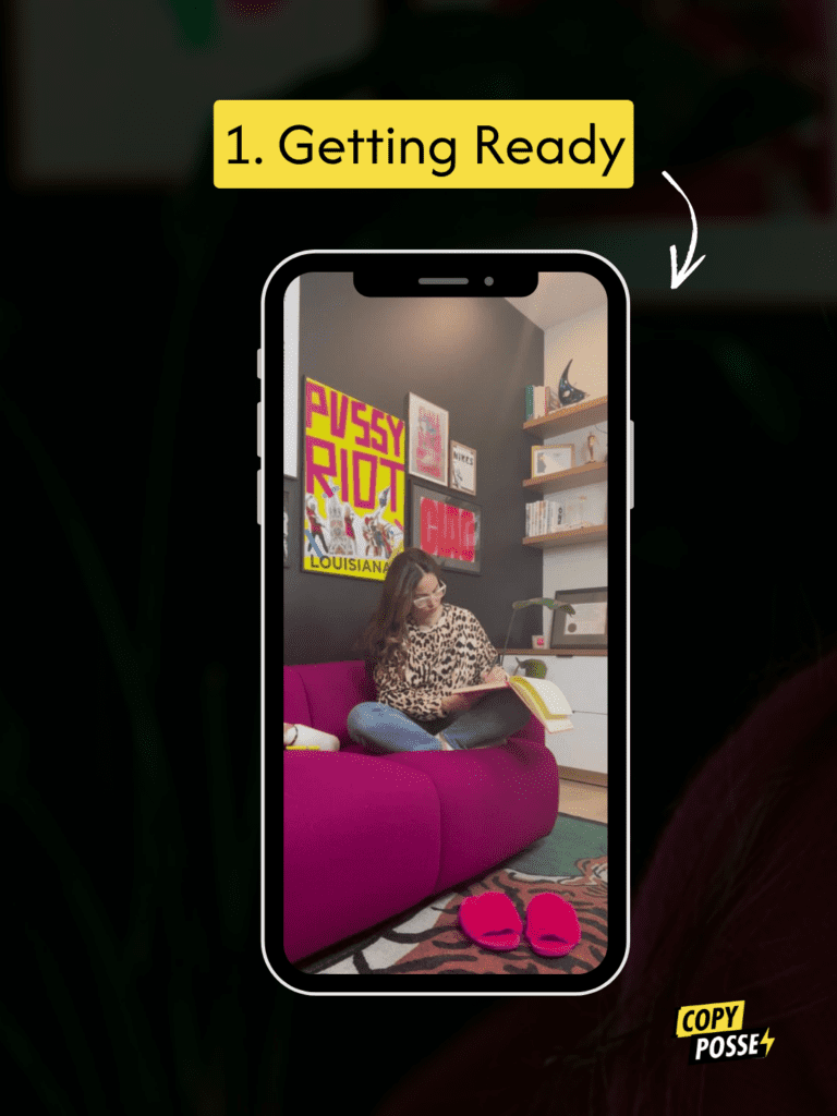 how to make creative reels on instagram idea 1 getting ready