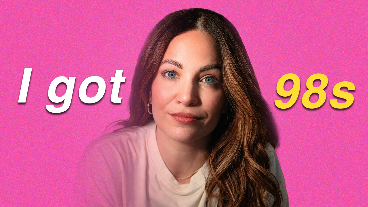 mindset shift in 98 second woman with pink background