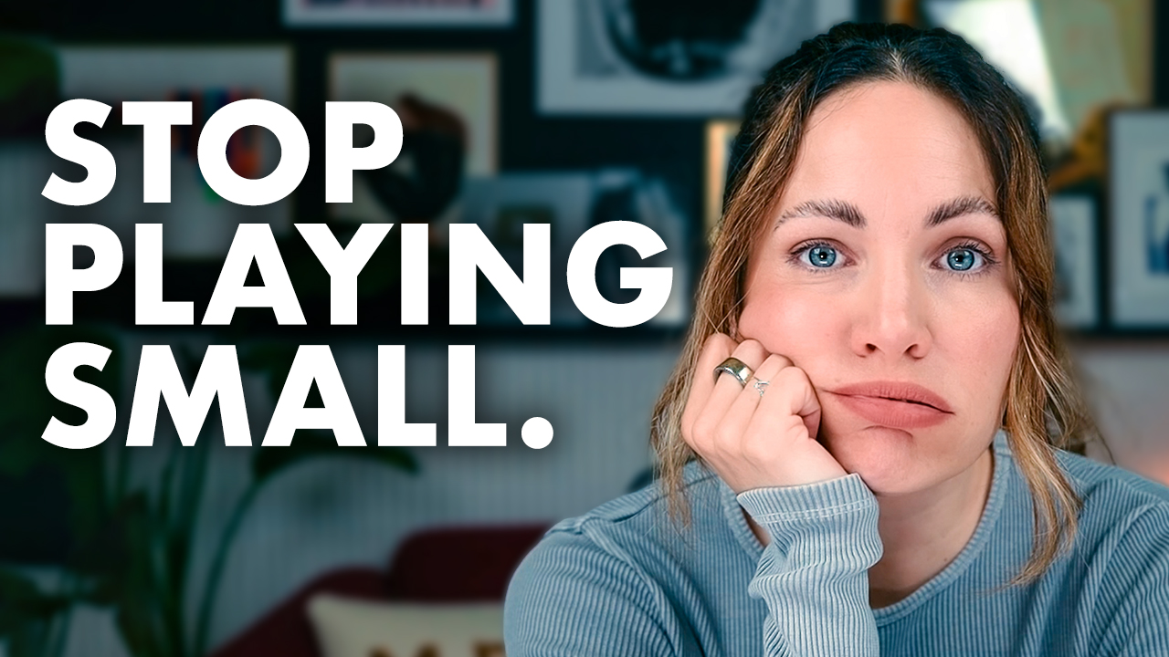 business lesson learned stop playing small blog cover with woman looking sad