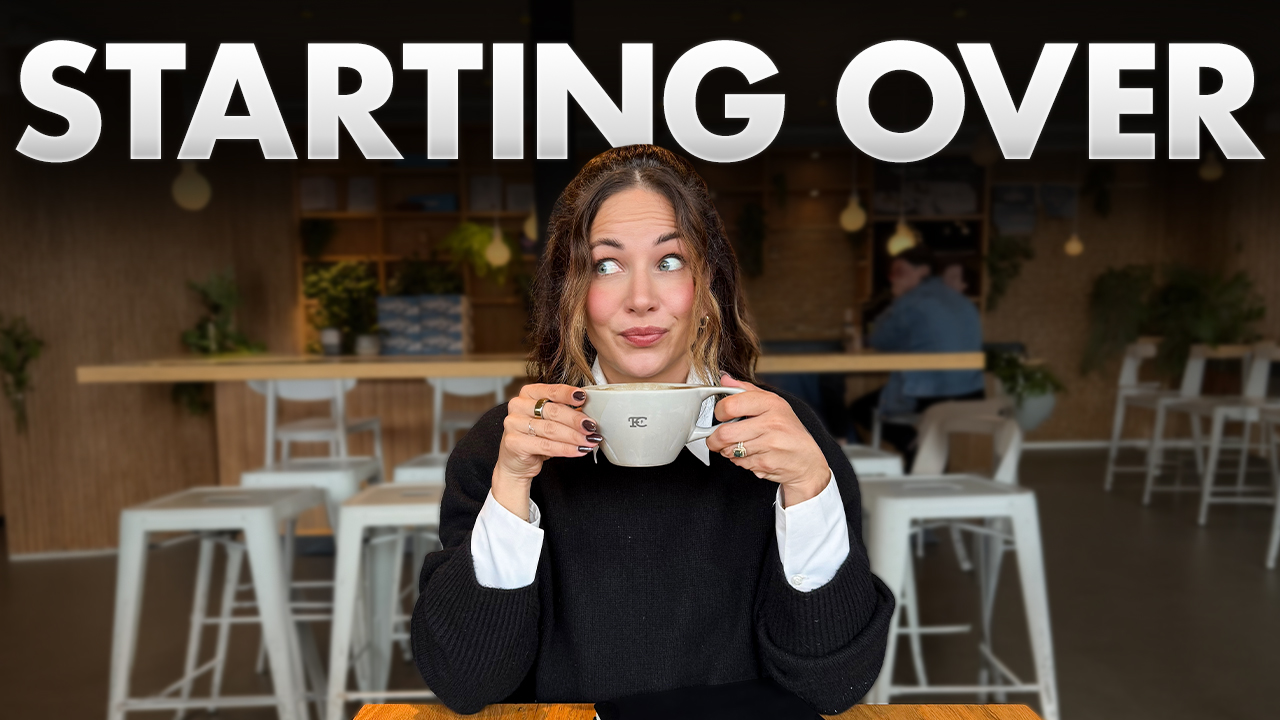 posting on social media with woman drinking coffee