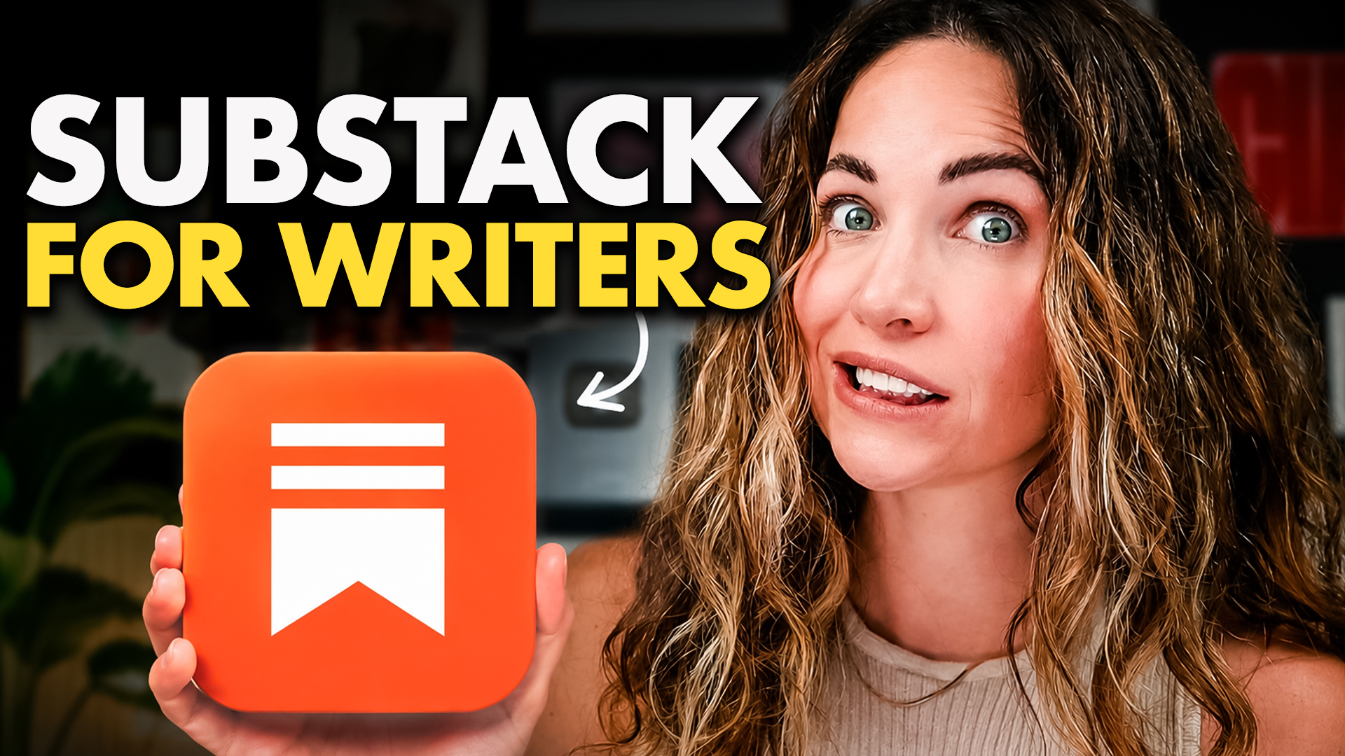 starting a substack for writers with woman holding orange flag
