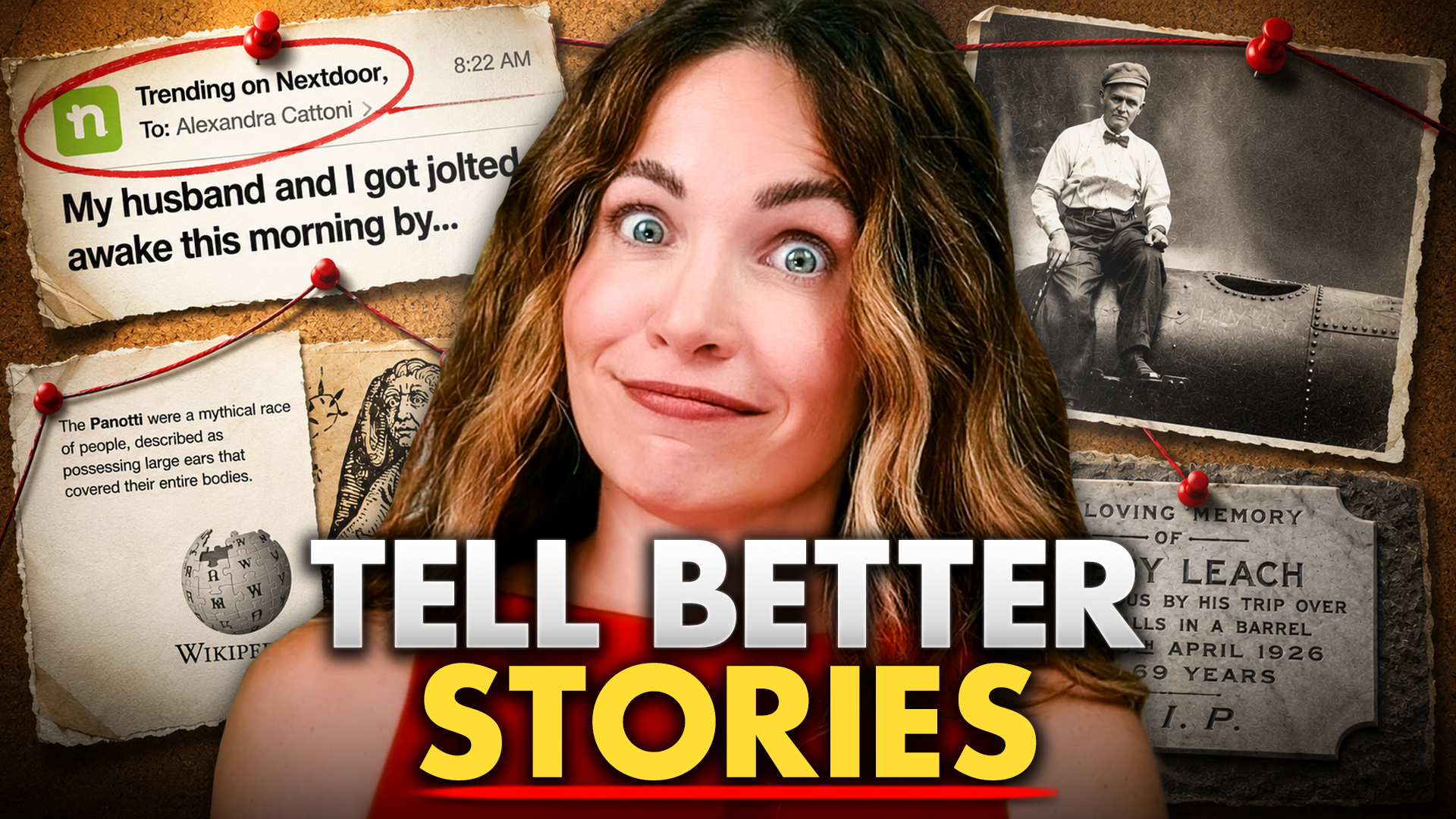 storytelling inspiration blog cover says tell better stories with woman smiling